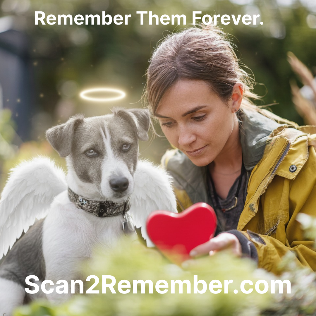 Pet Memorial QR Code Plaque - Honor Your Furry Friend Forever with Unlimited Digital Tributes | Weatherproof