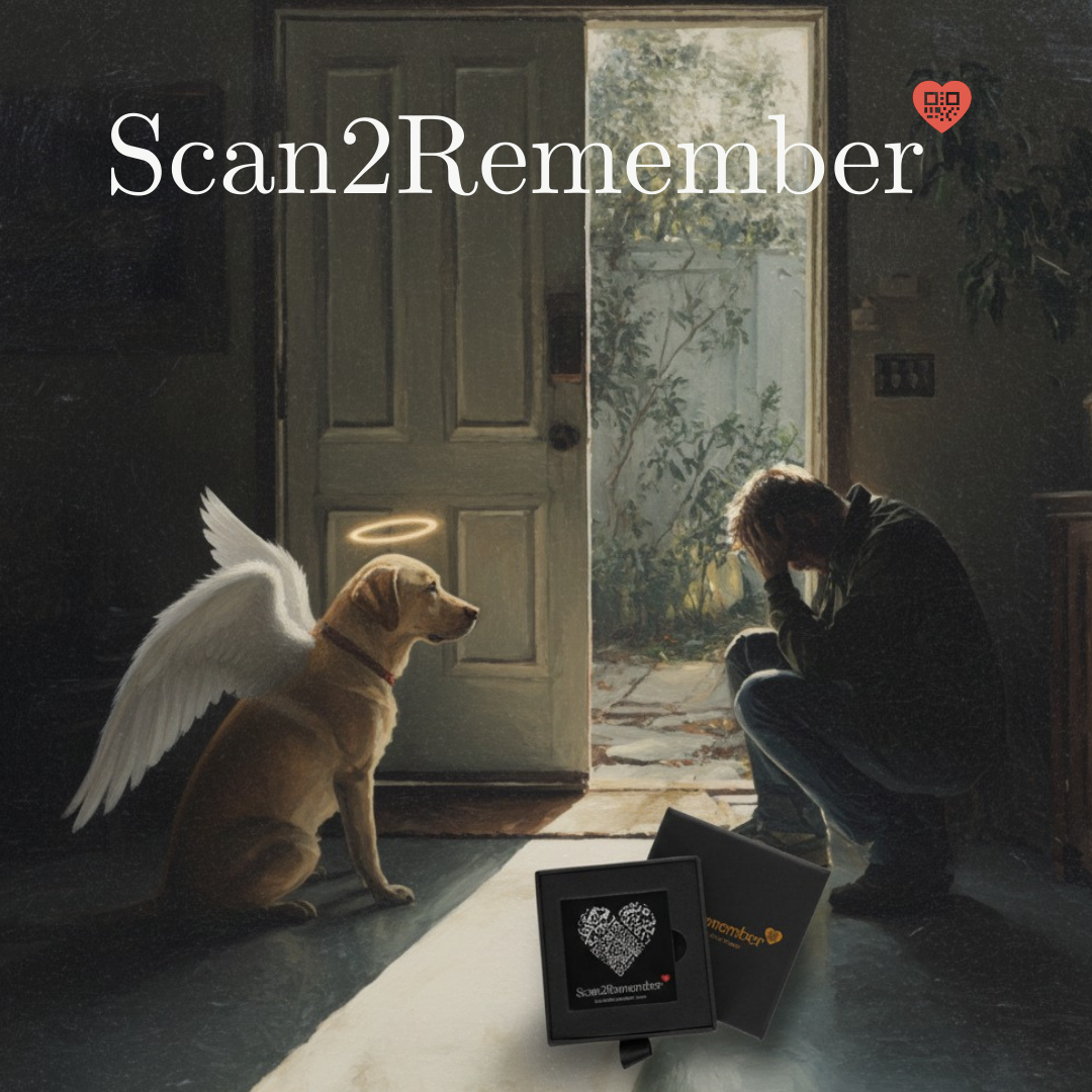 Pet Memorial QR Code Plaque - Honor Your Furry Friend Forever with Unlimited Digital Tributes | Weatherproof