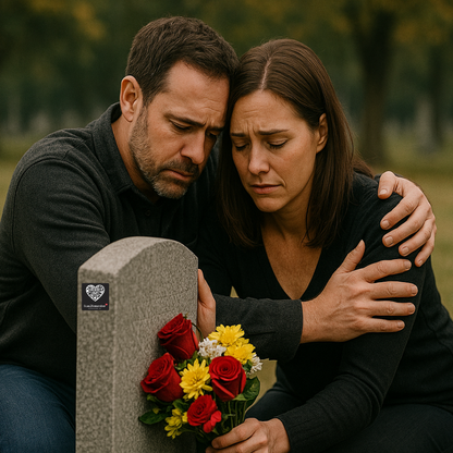 QR Code Memorial for Gravestone - Forever Memory Plaque | Scan2Remember