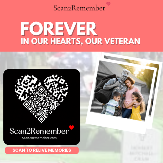 Veteran QR Memorial Plaque (50 × 50 mm) – Outdoor Memorial with Service History & Digital Records
